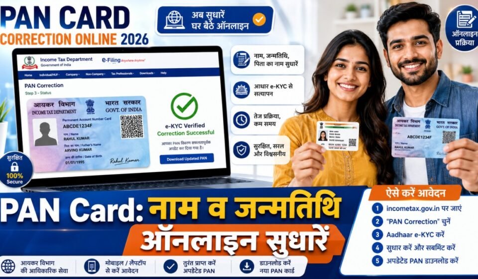 PAN Card Correction Online Process via NSDL Protean Portal