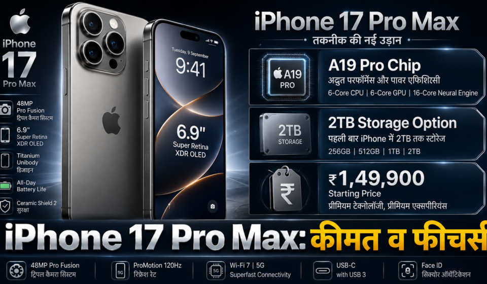 Apple iPhone 17 Pro Max Price Specifications and Design