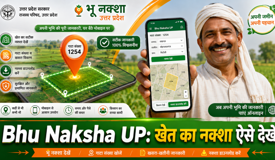 Bhu Naksha UP Online Mobile Check Gata Number Land Map Process
