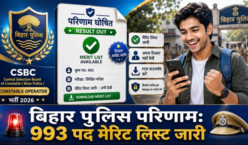 Bihar Police CSBC Constable Operator Result 2026 Merit List Check Banner