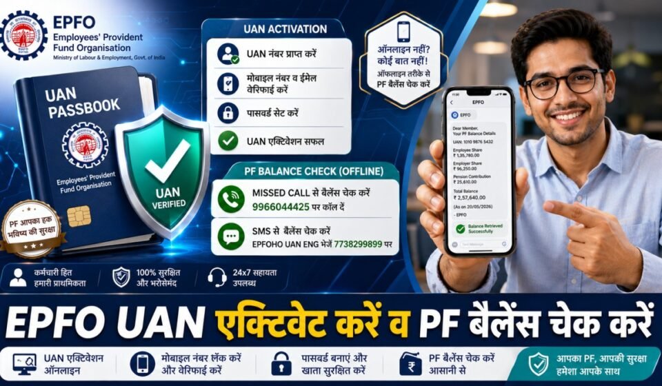 EPFO UAN Activate and Check PF Balance Without Internet 1200x675