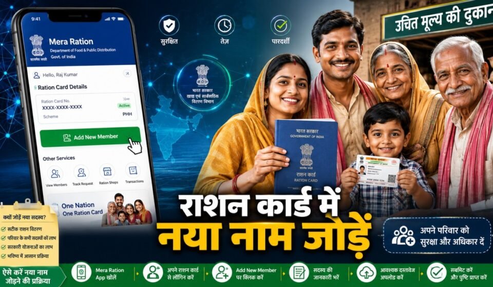 Ration Card Me Naya Naam Kaise Jode Online Offline Process