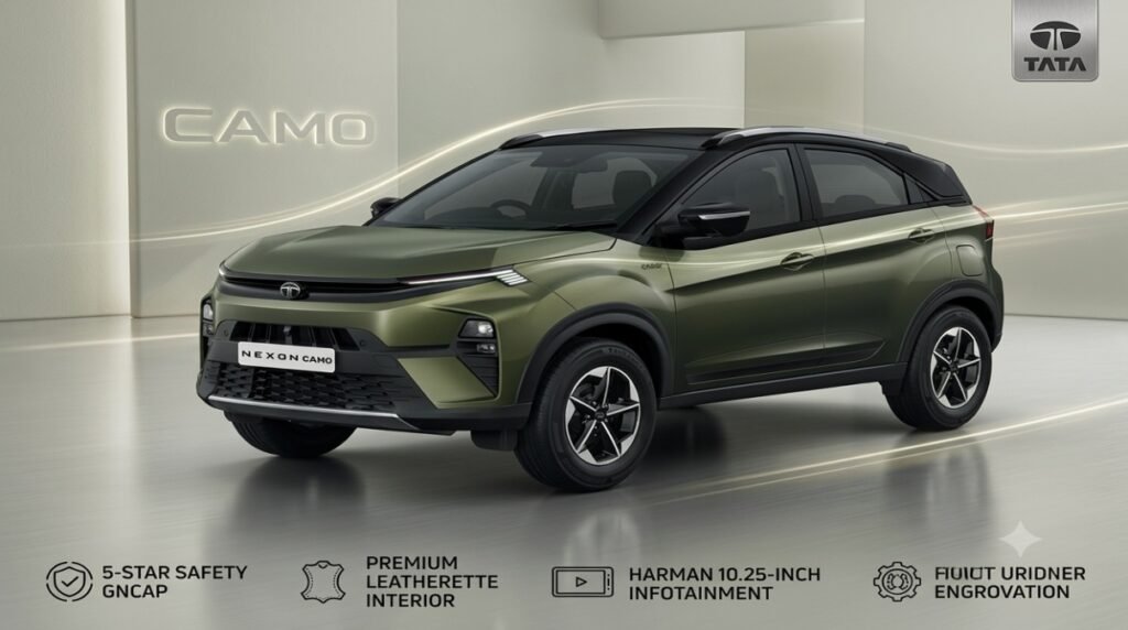 Tata Nexon Camo Edition Side Profile & Features