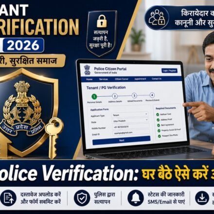 # **SEO Title:** 🏠 Tenant Police Verification Online 2026: किराएदार रखने से पहले ऐसे करें पुलिस वेरिफिकेशन, जानें प्रक्रिया व नियम **Permalink / Slug:** `tenant-police-verification-online-process-cctns-portal` **Meta Description:** *Tenant Police Verification Online 2026: किराएदार का पुलिस वेरिफिकेशन क्यों जरूरी है? जानें CCTNS और राज्य पुलिस सिटिजन पोर्टल (जैसे Citizen Services) से ऑनलाइन अप्लाई करने, फॉर्म भरने और पुलिस स्टेशन जाने की पूरी प्रक्रिया।* --- **Tenant Police Verification Online 2026:** यदि आप अपने मकान, दुकान या कमरे को किराए पर दे रहे हैं, तो केवल रेंट एग्रीमेंट (Rent Agreement) बनवा लेना ही काफी नहीं है। सुरक्षा की दृष्टि से अपने किराएदार का **Police Verification (पुलिस सत्यापन)** कराना बेहद अनिवार्य है। इससे पुलिस के CCTNS (Crime and Criminal Tracking Network & Systems) रिकॉर्ड में किराएदार का पूरा ब्योरा दर्ज हो जाता है। यदि किराएदार भविष्य में किसी आपराधिक गतिविधि या धोखाधड़ी में लिप्त पाया जाता है, तो समय पर किया गया पुलिस वेरिफिकेशन मकान मालिक को कानूनी परेशानियों से बचाता है। डिजिटल इंडिया पहल के तहत अब आप घर बैठे राज्य पुलिस के **Citizen Portal** या **Mobile App** के ज़रिए ऑनलाइन पुलिस वेरिफिकेशन करा सकते हैं। --- ## **📋 Tenant Police Verification: एक नज़र में** | विवरण (Parameter) | जानकारी (Details) | | --- | --- | | **सुविधा का नाम** | Tenant / PG / Commercial Tenant Police Verification | | **संचालक विभाग** | राज्य पुलिस व केंद्रीय गृह मंत्रालय (CCTNS Portal) | | **मुख्य उद्देश्य** | किराएदार की पहचान व पृष्ठभूमि (Antecedents) की पुष्टि | | **आवेदन का प्रकार** | ऑनलाइन (Citizen Portal/App) व ऑफलाइन (संबंधित थाना) | | **शुल्क** | नाममात्र शुल्क या मुफ़्त (राज्य के नियमानुसार) | --- ## **💡 किराएदार का पुलिस वेरिफिकेशन क्यों ज़रूरी है?** 1. **आपराधिक रिकॉर्ड की पहचान:** सत्यापन के दौरान पता चलता है कि किराएदार का कोई पुराना पुलिस केस या आपराधिक इतिहास है या नहीं। 2. **मकान मालिक का बचाव:** यदि किराएदार बिना बताए कोई गलत काम करता है, तो मकान मालिक पर लापरवाही का आरोप नहीं लगता। 3. **असामाजिक तत्वों पर रोक:** आतंकवाद, चोरी या धोखाधड़ी जैसे मामलों को रोकने में पुलिस प्रशासन को मदद मिलती है। --- ## **📂 आवश्यक दस्तावेज व विवरण (Required Details)** आवेदन करने से पहले मकान मालिक और किराएदार दोनों के निम्नलिखित दस्तावेज व जानकारी तैयार रखें: ### **1. किराएदार का विवरण:** * पूरा नाम, पिता का नाम और उम्र * व्यवसाय/पेशा और ऑफिस/संस्थान का पता * वर्तमान पता और स्थायी पता (Permanent Address) * पहचान पत्र (वोटर ID, ड्राइविंग लाइसेंस, पासपोर्ट या राशन कार्ड) * 2 हालिया पासपोर्ट साइज फोटो * परिवार के सदस्यों का विवरण (यदि परिवार साथ रह रहा हो) ### **2. मकान मालिक का विवरण:** * मकान मालिक का नाम, पता व संपर्क नंबर * किराए पर दिए जाने वाले मकान/कमरे का सटीक पता --- ## **💻 Tenant Police Verification Online कैसे करें? (Step-by-Step)** 1. **राज्य पुलिस पोर्टल पर जाएं:** अपने राज्य की पुलिस की आधिकारिक वेबसाइट (जैसे UP Police हेतु `uppolice.gov.in`, Delhi Police हेतु `delhipolice.gov.in` आदि) या सिटिजन ऐप (जैसे UPCOP) खोलें। 2. **Citizen Services चुनें:** 'Citizen Services' सेक्शन में जाएँ और **"Tenant Verification" / "Tenant-PG Verification"** विकल्प पर क्लिक करें। 3. **User Signup / Login करें:** अपने मोबाइल नंबर से OTP सत्यापित करके रजिस्ट्रेशन करें या लॉगिन करें। 4. **मकान मालिक का विवरण भरें:** मालिक का नाम, पता, थाना क्षेत्र और संपर्क विवरण दर्ज करें। 5. **किराएदार की जानकारी दर्ज करें:** किराएदार का नाम, पिता का नाम, पेशा, मोबाइल नंबर, वर्तमान व स्थायी पता ध्यानपूर्वक भरें। 6. **दस्तावेज व फोटो अपलोड करें:** किराएदार का फोटो और पहचान/पते का प्रमाण अपलोड करें। 7. **फॉर्म सबमिट करें व रसीद लें:** सभी विवरणों को री-चेक करके सबमिट करें। प्राप्त **Application / Reference Number** वाली रसीद (Acknowledgement Slip) को डाउनलोड करके सुरक्षित रख लें। > **ऑफलाइन तरीका:** यदि आपके क्षेत्र में ऑनलाइन पोर्टल काम नहीं कर रहा है, तो आप राज्य पुलिस की वेबसाइट से **Tenant Verification Form** डाउनलोड करके, भरकर और दस्तावेज संलग्न करके अपने स्थानीय पुलिस स्टेशन (Thana) में जमा करा सकते हैं। --- ## **🔍 वेरिफिकेशन के बाद की प्रक्रिया** * फॉर्म सबमिट होने के बाद स्थानीय बीट कांस्टेबल (Beat Constable) किराएदार के पते का भौतिक सत्यापन (Physical Verification) कर सकता है। * सत्यापन प्रक्रिया पूरी होने के बाद आप पोर्टल से पुलिस क्लीयरेंस/वेरिफिकेशन रिपोर्ट डाउनलोड कर सकते हैं। > **👉 यह भी पढ़ें:** [Birth Death Certificate Online 2026: जन्म और मृत्यु प्रमाण पत्र घर बैठे ऐसे करें Apply और Download](https://www.google.com/search?q=https://rpkhabar.com/birth-death-certificate-online-apply-download-crs-portal) --- ## **❓ अक्सर पूछे जाने वाले सवाल (FAQs)** **Q1. क्या किराएदार का पुलिस वेरिफिकेशन न कराने पर जुर्माना लग सकता है?** **उत्तर:** हाँ, कई शहरों व राज्यों में पुलिस के आदेशों का उल्लंघन करने पर धारा 188 (अब भारतीय न्याय संहिता के प्रासंगिक प्रावधानों) के तहत मकान मालिक के खिलाफ कानूनी कार्रवाई की जा सकती है। **Q2. पुलिस वेरिफिकेशन पूरा होने में कितना समय लगता है?** **उत्तर:** ऑनलाइन आवेदन जमा करने के बाद आमतौर पर 7 से 15 कार्य दिवसों (Working Days) के भीतर सत्यापन प्रक्रिया पूरी हो जाती है। --- ## **🔥 निष्कर्ष** अपने मकान या संपत्ति की सुरक्षा सुनिश्चित करने के लिए किराएदार रखने से पहले ही पुलिस वेरिफिकेशन की प्रक्रिया पूरी करें। किसी भी अनधिकृत एजेंट के पास जाने के बजाय हमेशा अपने राज्य पुलिस की आधिकारिक वेबसाइट या ऐप के माध्यम से ही सही जानकारी देकर आवेदन करें। --- ### **💡 SEO & WordPress Checklist:** * **Focus Keyword:** `Tenant Police Verification` * **Primary Category:** `Services` / `Latest News` * **Secondary Category:** `Sarkari Yojana` / `Tech & Security` * **Tags:** `Tenant Police Verification Online`, `UP Police Tenant Verification`, `Delhi Police Tenant Verification`, `CCTNS Citizen Portal`, `Tenant Verification Form PDF` * **Featured Image File Name:** `tenant-police-verification-online-process-1200x675.jpg` * **Alt Text:** `Tenant Police Verification Online Process and Details CCTNS Portal 1200x675` * **Internal Link:** लेख के अंदर जहाँ "Services" लिखा है, वहाँ अपनी वेबसाइट के **[Services Section](https://rpkhabar.com)** का लिंक दर्ज करें। --- ### **🎨 AI Image Prompt (1200 × 675 Pixels / 16:9 Aspect Ratio):** > **`A high-resolution 16:9 landscape aspect ratio (1200x675 pixels) cinematic editorial news banner for Tenant Police Verification Online 2026. On the left side, a 3D digital shield with an official police emblem and a house key icon. On the right side, an Indian landlord and a tenant completing an online registration on a laptop displaying a Police Citizen Portal interface. Professional navy blue, police khaki, and clean white gradient background, studio lighting, vector-editorial hybrid style, bold Hindi text saying "Tenant Police Verification: घर बैठे ऐसे करें ऑनलाइन आवेदन" at the bottom, high resolution, --ar 16:9.`** --- ### **📁 Image Filename & Alt Text:** * **Filename:** `tenant-police-verification-online-process-1200x675.jpg` * **Alt Text:** `Tenant Police Verification Online Process and Details CCTNS Portal 1200x675`